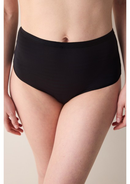 Essentials Highrise Yüksek Bel Siyah Slip Külot