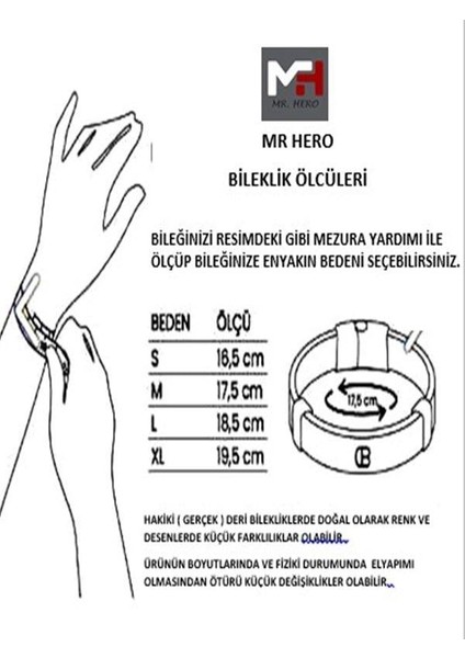 Mrhero Erkek Tek Örgü Hakiki Deri El Yapımı Deri Bileklik MH033 Taba Rengi