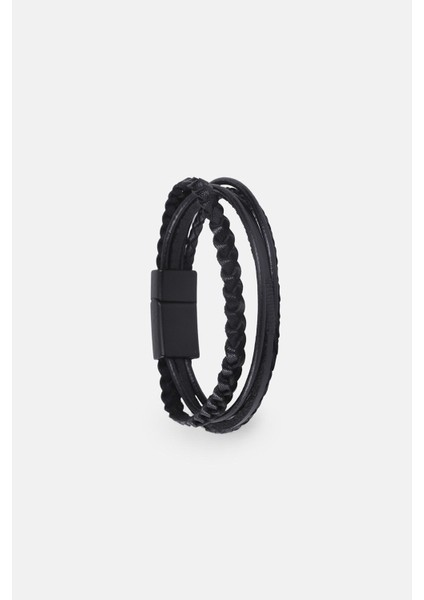 Mrhero Erkek Ahtapot Karışık Örgü El Yapımı Hakiki Deri Bileklik MH002 Siyah fırsatları