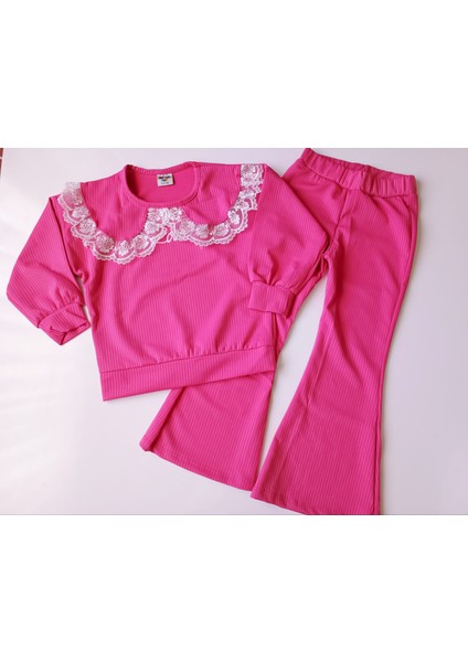 Kız Çocuk Mevsimlik Dantel Detaylı Ikili Takım fırsatları