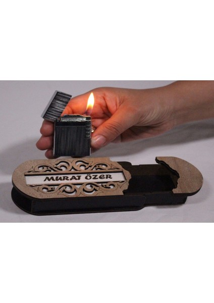 Çakmak Kişiye Özel Isim Yazılı ve Mdf Tasarım Kutulu NO:140