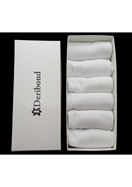 6 Adet Patik Çorap Kadın Pamuklu Beyaz modelleri