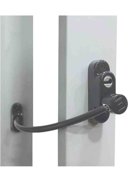 Çelik Halatlı Kablolu Pvc Pencere Çocuk Emniyet Kilidi 3 Adet