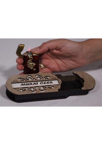 Çakmak Kişiye Özel Isim Yazılı ve Mdf Tasarım Kutulu NO:141 fiyatları