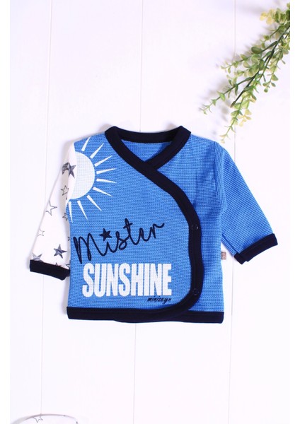 Yeni Doğan Sun Shine Desen 5'li Erkek Bebek Hastane Çıkışı Mavi fiyatları