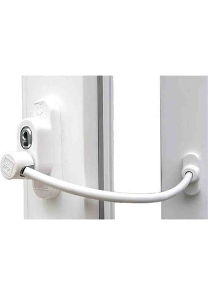 Çelik Halatlı Kablolu Pvc Pencere Çocuk Emniyet Kilidi 4 Adet