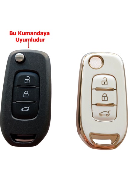 Megane 4 Clio 5 Kadjar Captur Logan Sandero Duster Anahtar Kumanda Kılıfı Oto Anahtarlık Beyaz fırsatları