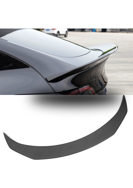 Tesla Model Y Arka Tampon Spor Tip Spoyleri Mat Karbon, Siyah Renk Seçeneği Ile