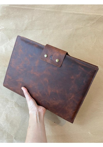 Alesta Leather El Yapımı Hakiki Deri Laptop / Macbook Bigisayar Kılıfı / Çantası / Organizer