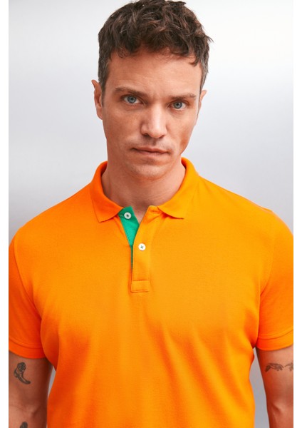 Mathew Erkek Turuncu Polo Yaka T-Shirt indirimleri