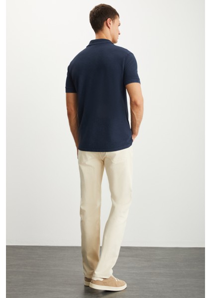 Vernon Erkek Soluk Efektli Lacivert Polo Yaka T-Shirt indirimleri