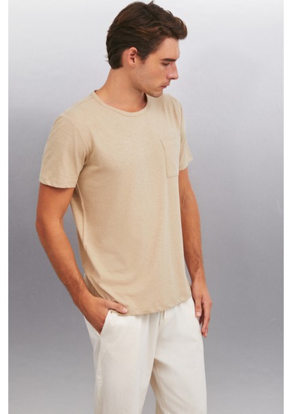 Conner Erkek Oversize Bej T-Shirt