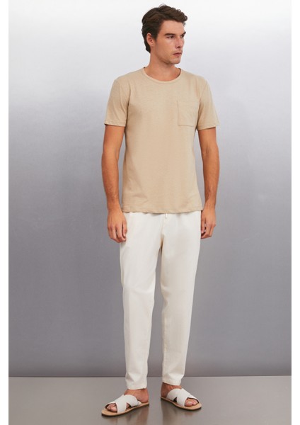 Conner Erkek Oversize Bej T-Shirt