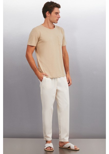 Conner Erkek Oversize Bej T-Shirt