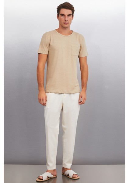 Conner Erkek Oversize Bej T-Shirt