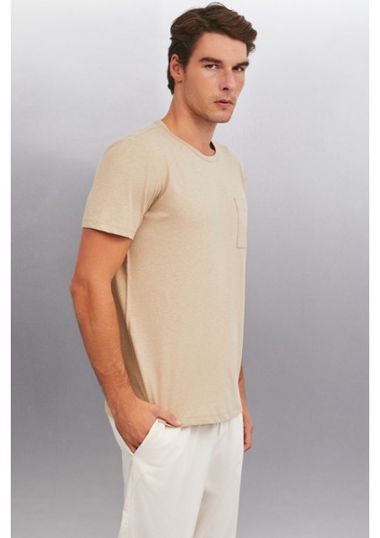 Conner Erkek Oversize Bej T-Shirt