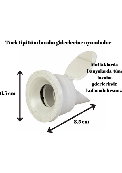 3 Adet Koku Önleyici Çekvalfli Adaptör Contaø50 Lavabo & Evyeler