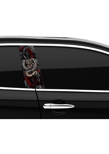 Araba Etiketleri, Tuning Kaplama, Direk Folyosu - Yılan, Kırmızı Güllü Yılan fiyatları