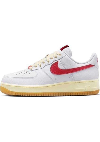 Air Force 1 '07 Leather White Hakiki Deri Sneaker Ayakkabı Beyaz Kırmızı Swoosh fiyatları