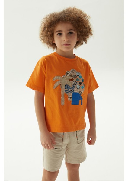 Bg Store Erkek Çocuk Oranj T-Shirt