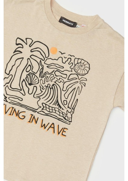 Bg Store Erkek Çocuk Bej T-Shirt modelleri