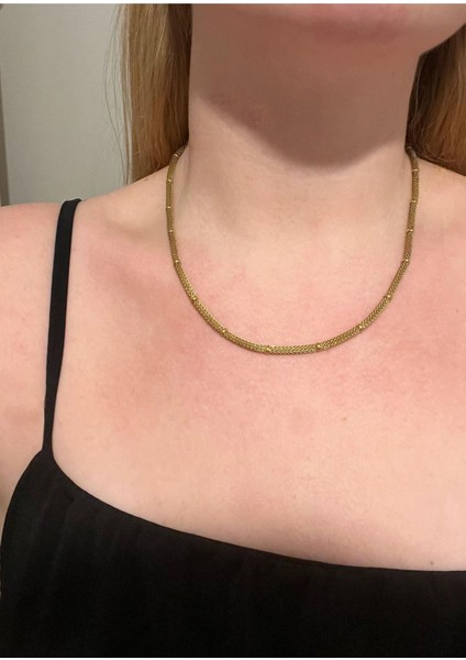 Çelik Gold Hasır Kolye