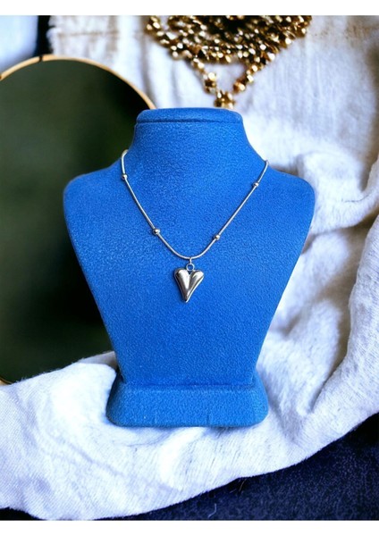 Gümüş Renk Çelik Minimal Kalpli Kolye fiyatları