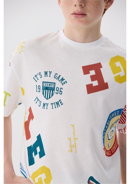 Bg Store Erkek Çocuk Desenli T-Shirt