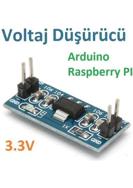- 5 Adet - Voltaj Düşürücü Regülatörü 3 3V AMS1117 Dc To Dc Step Down Modülü