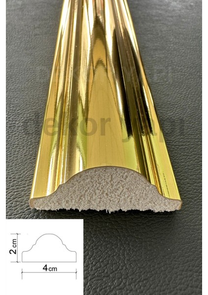 Dekoratif Gold 4 cm Polistren Duvar Çıtası