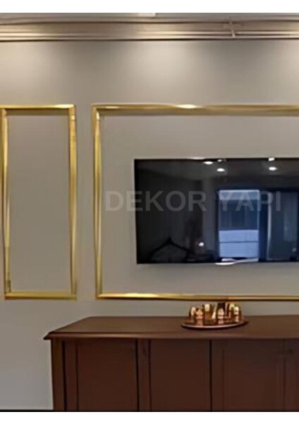 Dekoratif Gold 4 cm Polistren Duvar Çıtası