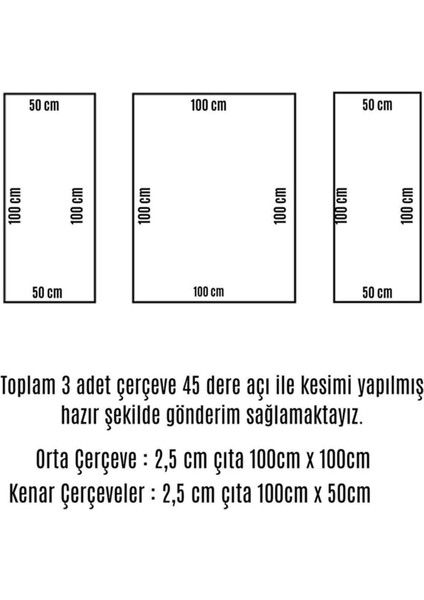 Boyanabilir Dekoratif Hazır Kesimli Duvar Çıtası 10X50(2)-100X100(1)