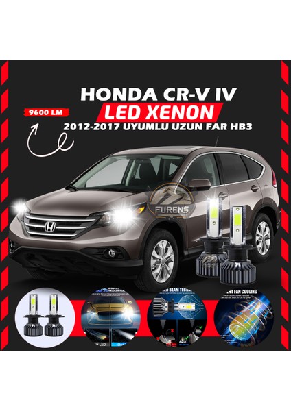 Honda Cr-V 2012-2017 Uzun Far Uyumlu Şimşek Etkili LED Xenon Pro Series Hb3