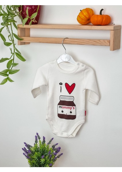 Mommy's Çikolata Baskılı Pamuk Çıt Çıtlı Bebek Body fiyatları