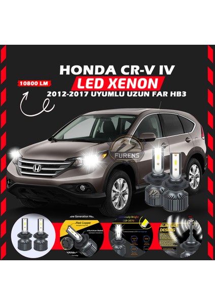 Honda Cr-V 2012-2017 Uzun Far Uyumlu Şimşek Etkili LED Xenon Premium Series Hb3