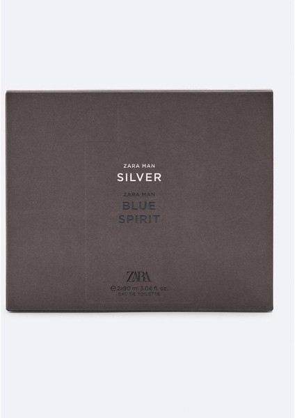 MAN SILVER + ZARA MAN BLUE SPIRIT EAU DE TOILETTE 2 X 90 ML indirimsehri