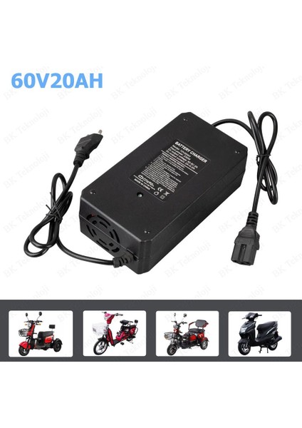 60V20AH 60 Volt 20 Amper Elektrikli Bisiklet Akü Şarj Cihazı fiyatları