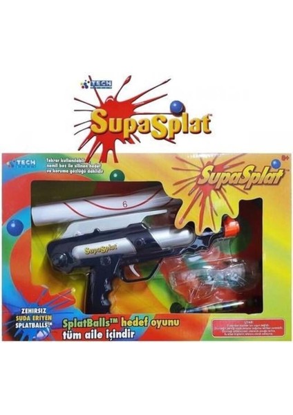 Milky Ada Toys Supasplat Hedef Oyunu Paintball Silahı Gözlük ve Boya Mermileri Ile Birlikte