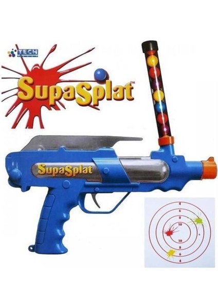 Milky Ada Toys Supasplat Hedef Oyunu Paintball Silahı Gözlük ve Boya Mermileri Ile Birlikte