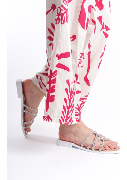 MİA026-1601 Günlük Kadın Taşlı Somon Tatil Terliği modelleri