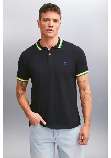 Xander Erkek Siyah Polo Yaka T-Shirt