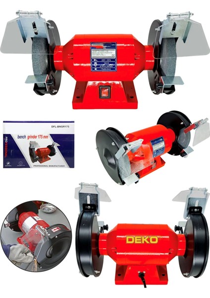 Deko Turkey Bakır Sargı Turbo Motorlu 175 mm Deko Turkey Çark Motoru - Profesyonel Zımpara ve Bileme Makinesi