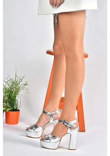 Feles Çapraz 13 cm Yüksek Platform Topuklu Kadın Abiye Ayakkabı fırsatları