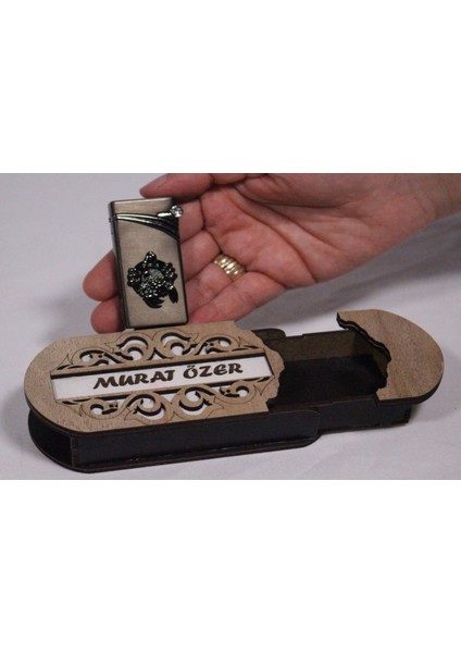 Çakmak Kişiye Özel Isim Yazılı ve Mdf Tasarım Kutulu NO:163