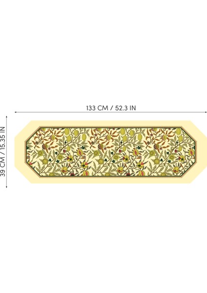 Morris Stili Limon Desenli Runner