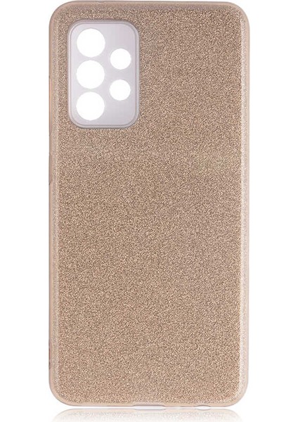 Samsung Galaxy A52 Kılıf Shining Silikon-Gold