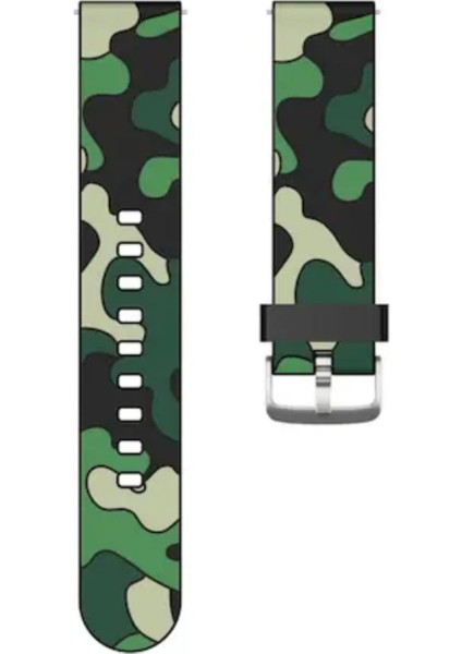 Garmin Vivomove Style - Luxe İçin Kamuflaj Silikon Saat Kordonu 20MM