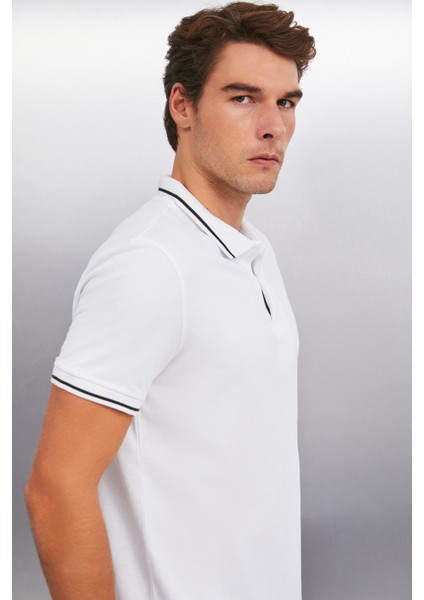 Forestar Erkek Beyaz Polo Yaka T-Shirt fırsatları