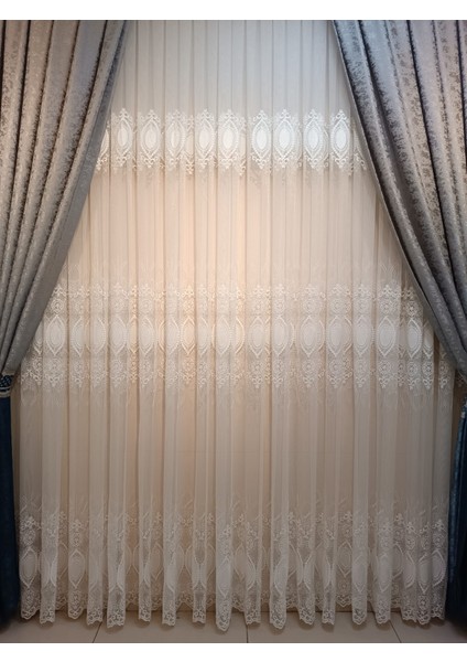 Üst Nakışlı Tül Perde (Normal 1 x 2,5 Pile) fiyatları