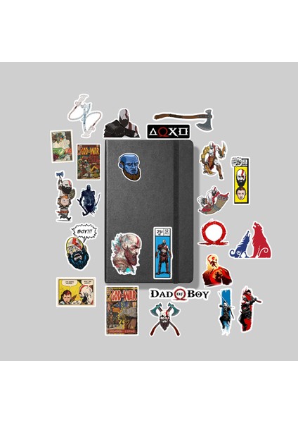 God Of War Sticker Paketi / Bullet Journal Defter Çıkartma Ajanda Laptop Etiket